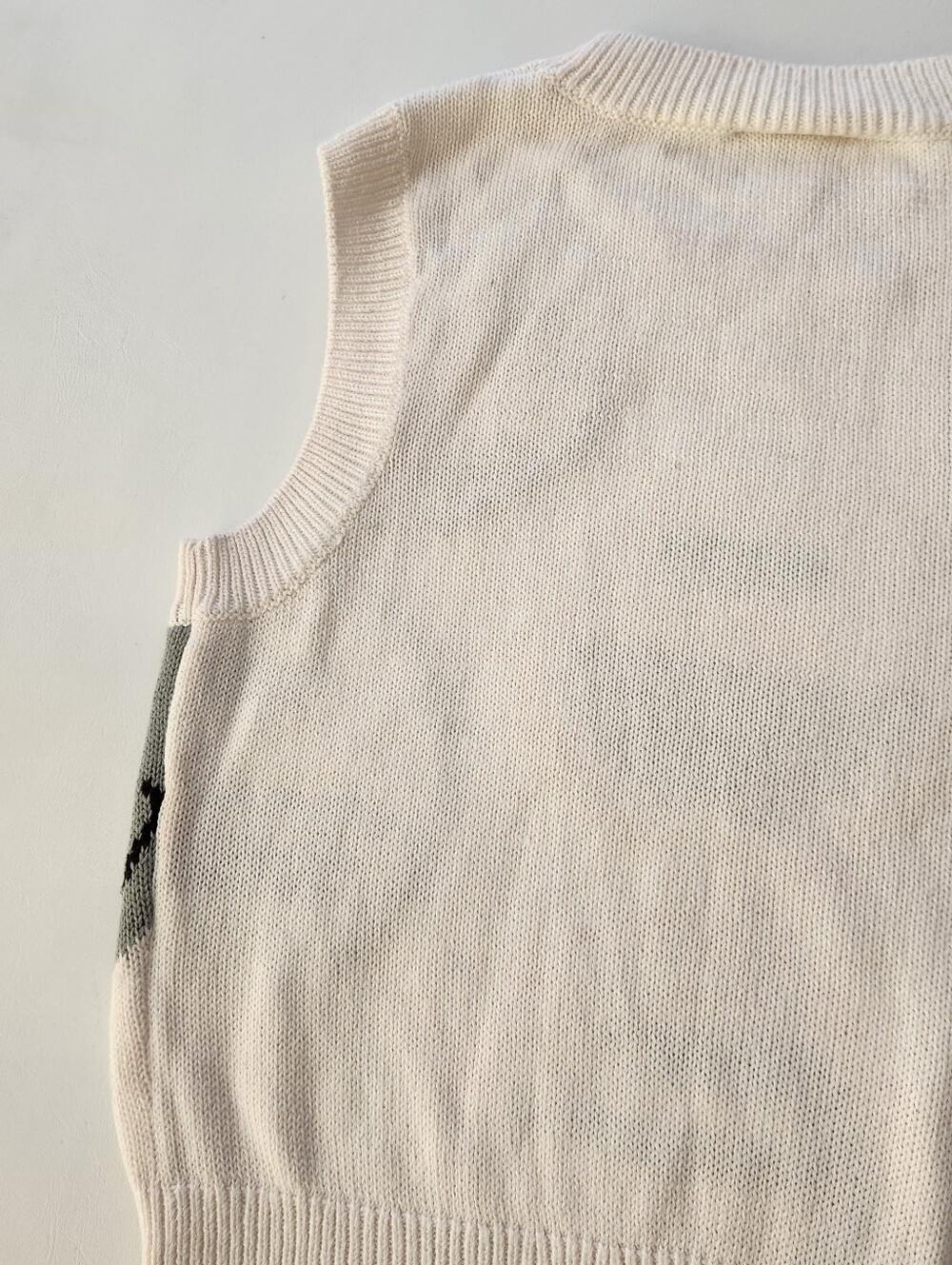 Smiley × H&M Cream Knit Sleeveless Sweater Vest with - Picture 11 of 15